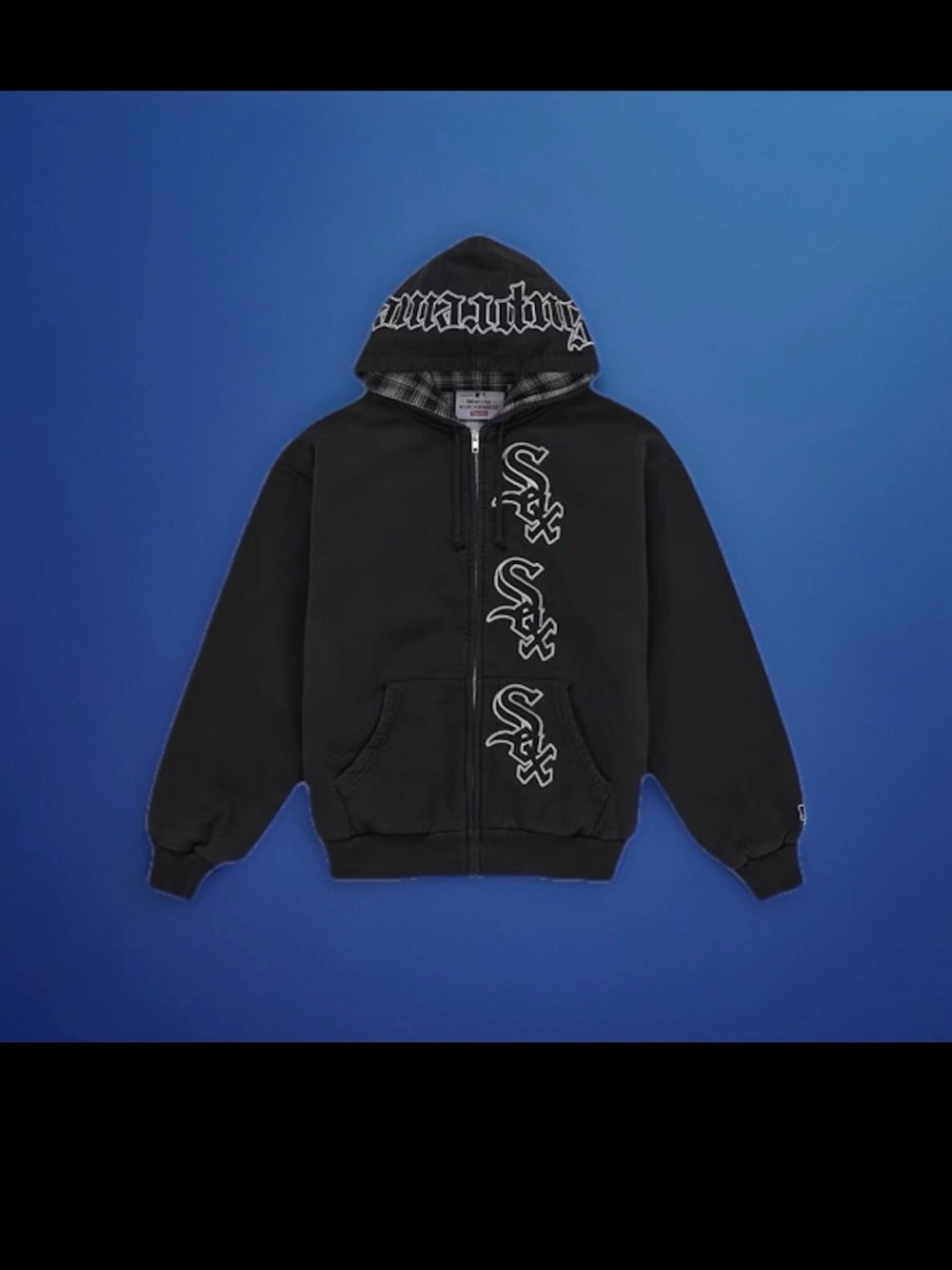Supreme Chicago White Sox Zip Up Hooded Sweatshirt Size XL
